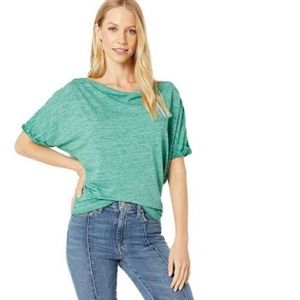 Free People We The Free Astrid Tee - Palm Green - Size Small